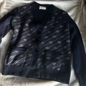 vintage gucci cardigan,, cashmere (navy)